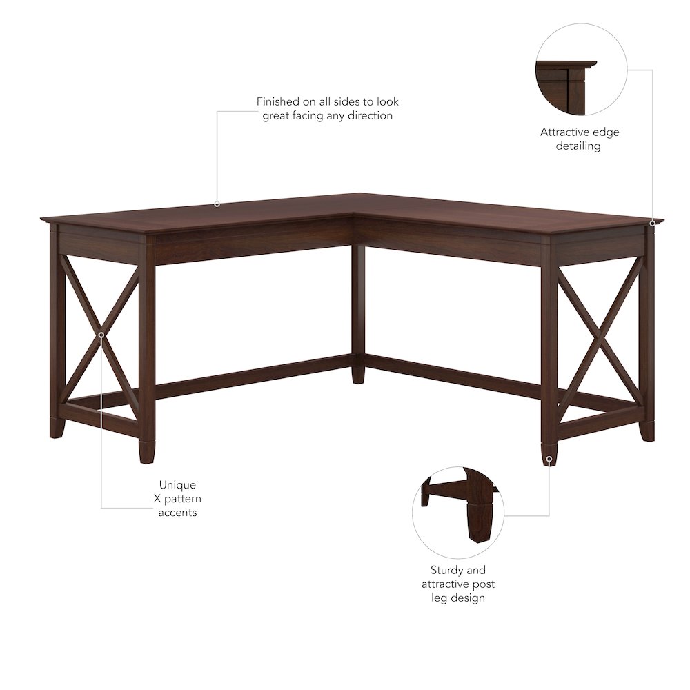 Key West 60W L Shaped Desk. Picture 5