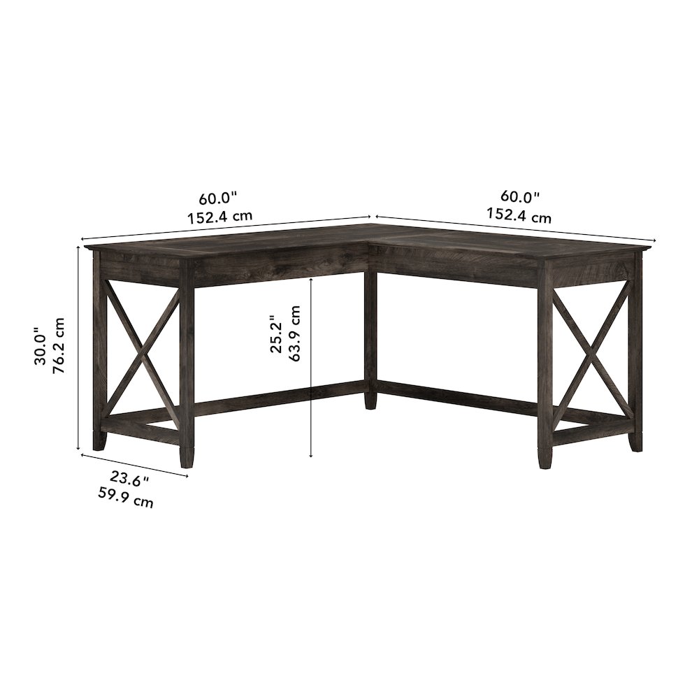Key West 60W L Shaped Desk. Picture 6