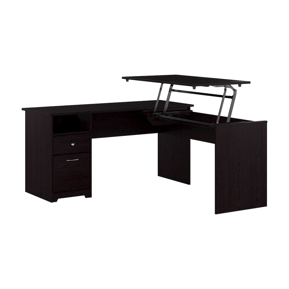 Cabot 60W 3 Position Sit to Stand L Shaped Desk. Picture 1