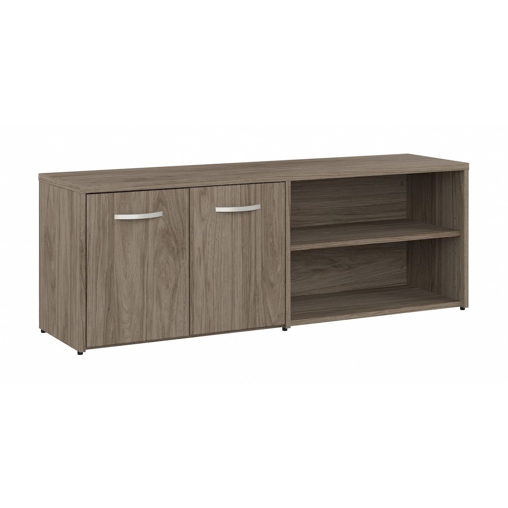 Hybrid Low Storage Cabinet with Doors and Shelves. Picture 1