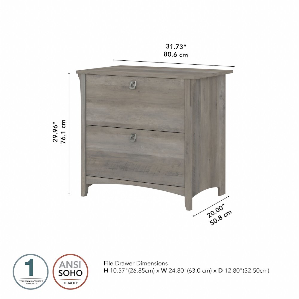 Salinas 2 Drawer Lateral File Cabinet. Picture 8
