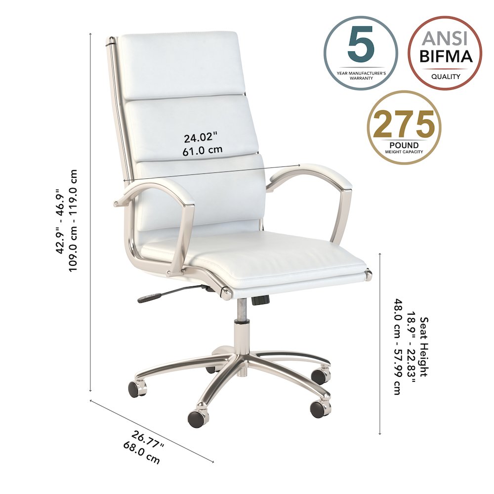 Jamestown High Back Leather Executive Office Chair. Picture 9