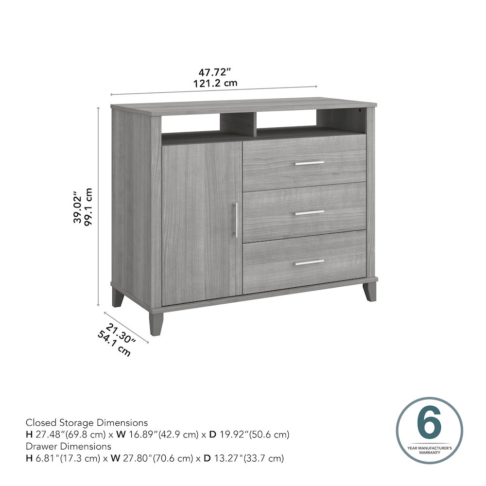 Somerset 3 Drawer Dresser and Bedroom TV Stand. Picture 10