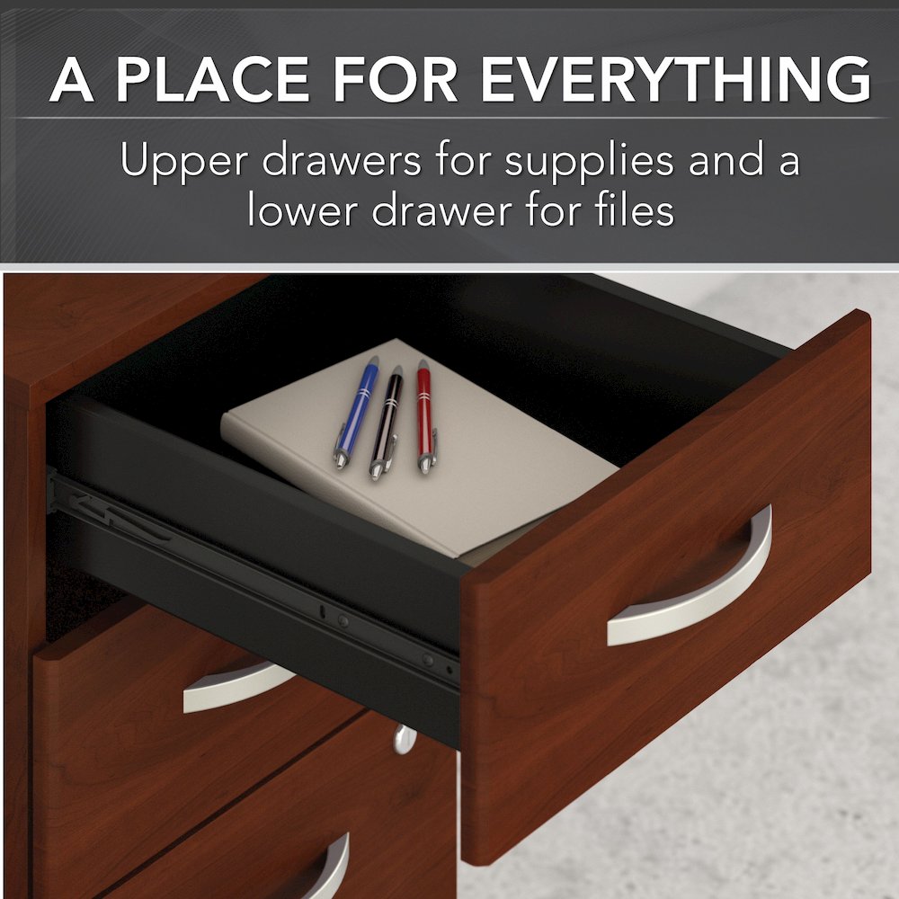 Studio C 72W x 30D Office Desk with Mobile File Cabinet. Picture 8