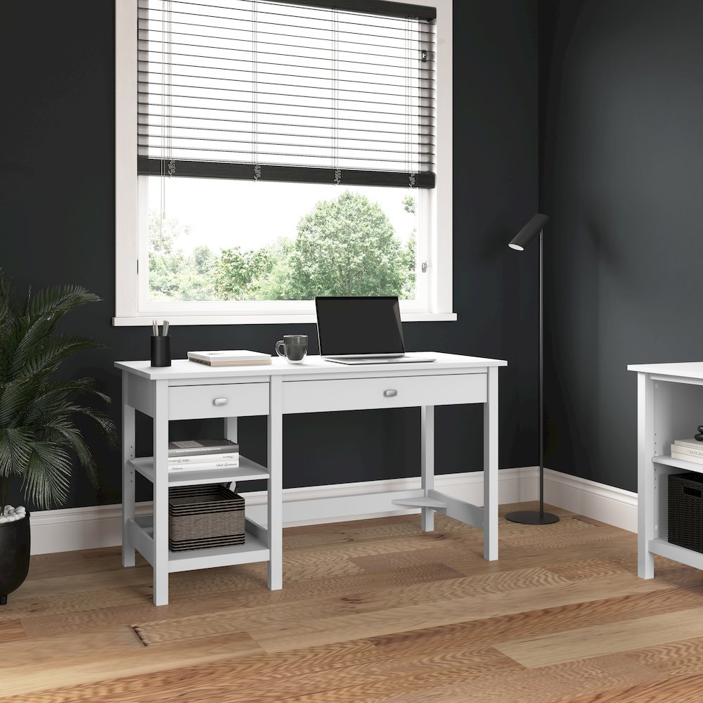Broadview 54W Computer Desk with Shelves. Picture 2