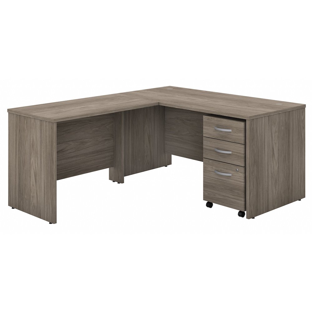 Studio C 60W x 30D L Shaped Desk with Mobile File Cabinet and 42W Return. Picture 1