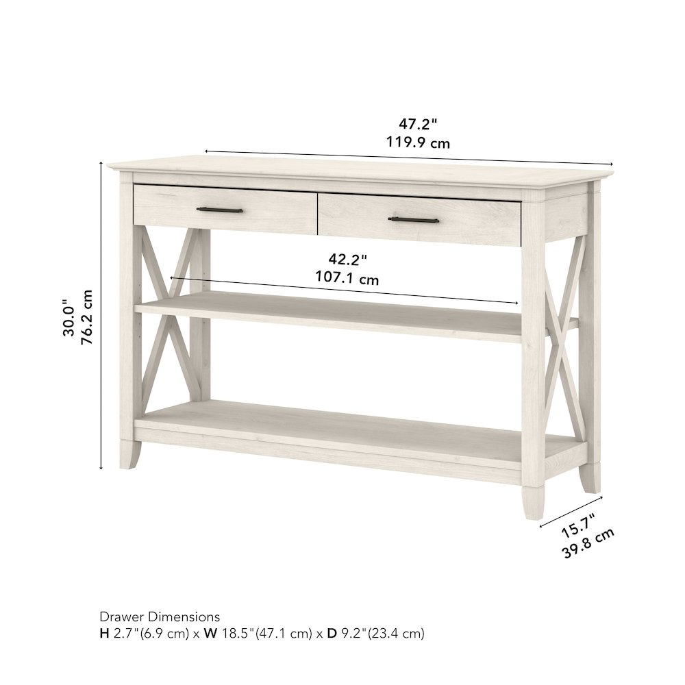 Key West Console Table with Drawers and Shelves. Picture 8