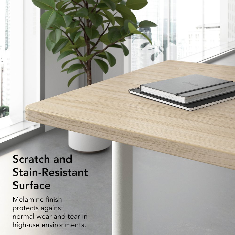 Synergy 72-inch Rectangle Modular Office Conference Table in Natural Elm. Picture 6