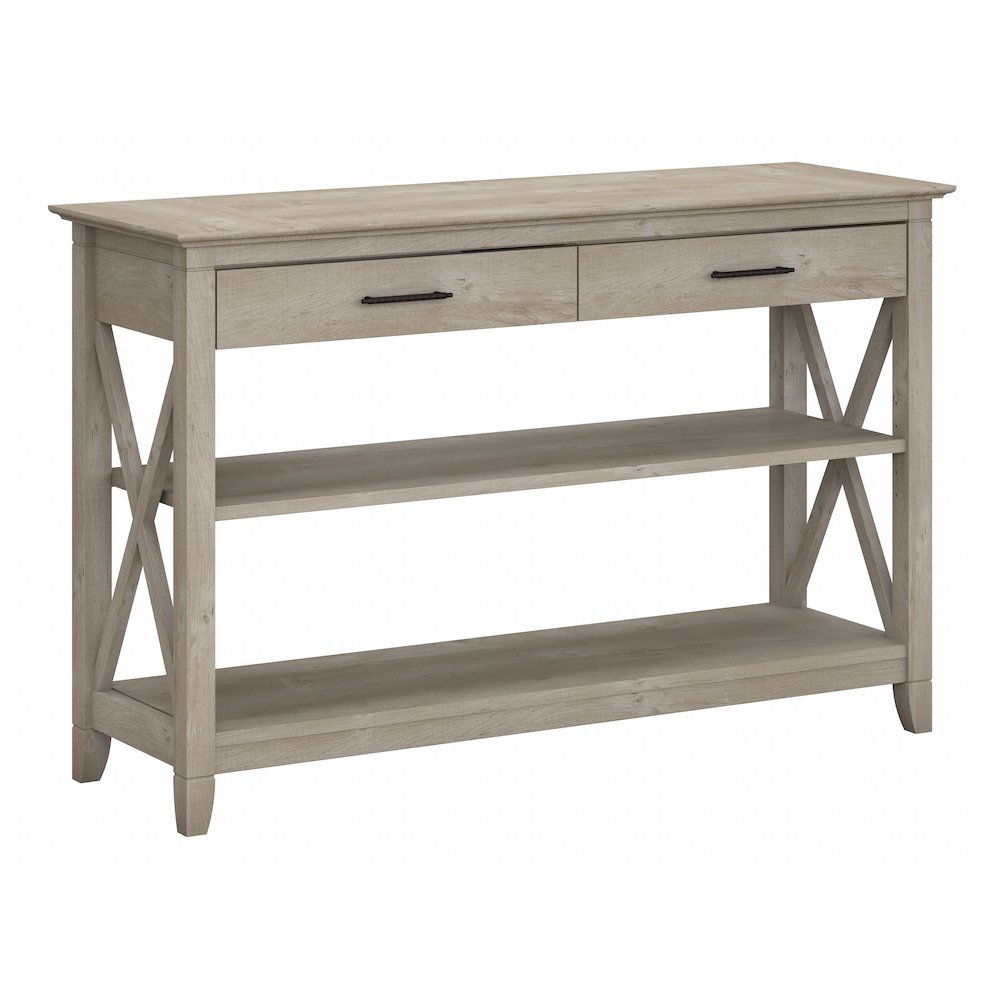 Key West Console Table with Drawers and Shelves. Picture 1