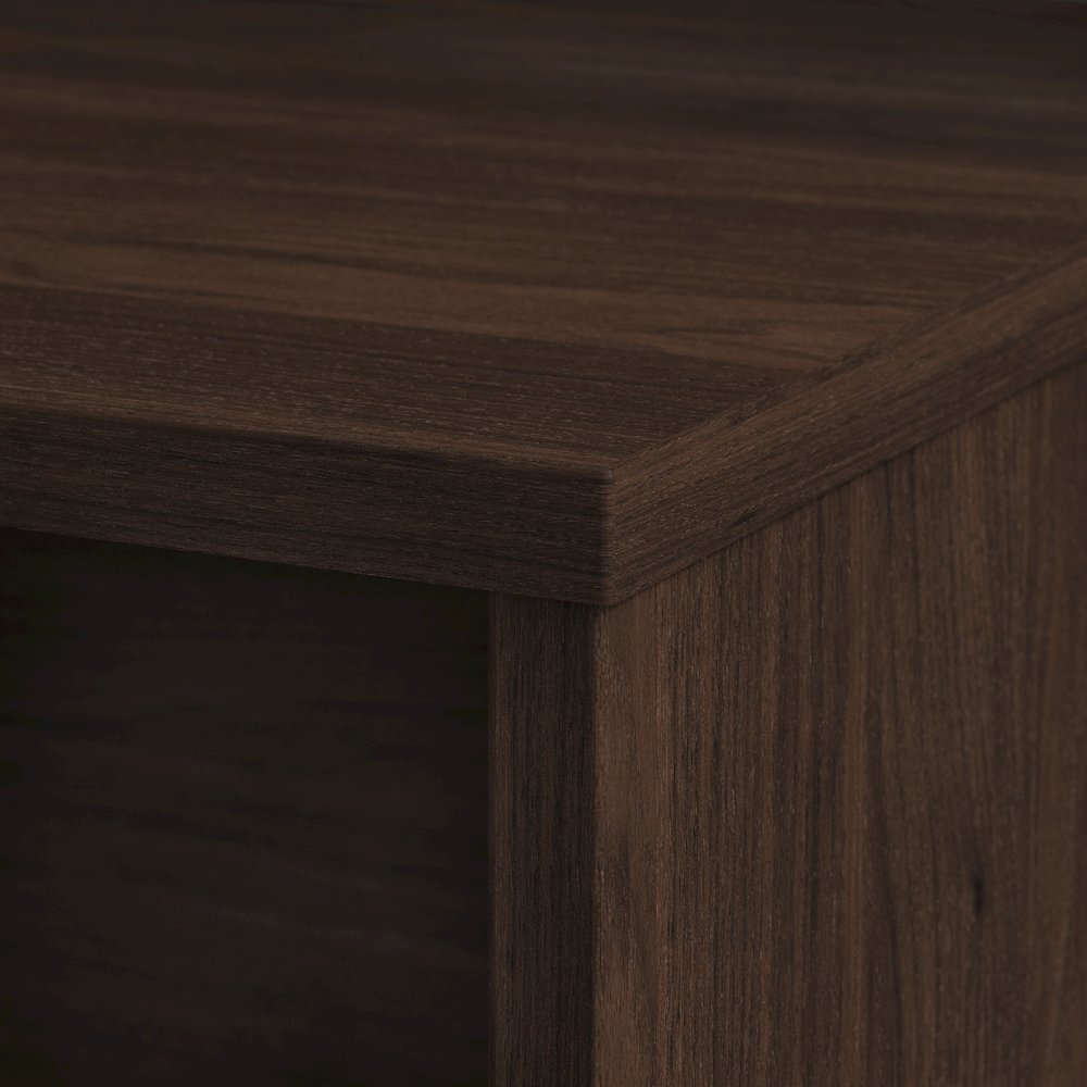 Studio C 72W x 36D Bow Front Desk and Credenza with Mobile File Cabinets. Picture 7