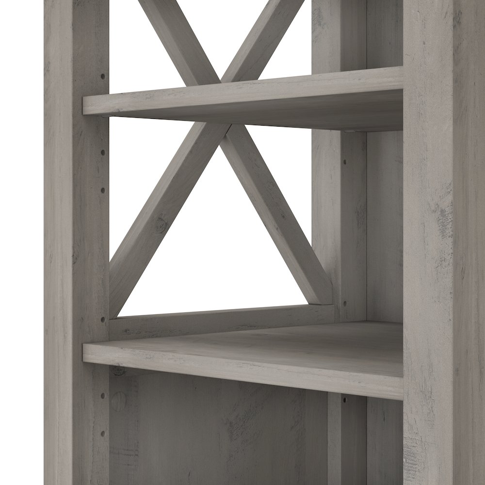 Key West Tall Narrow Bookcase Cabinet. Picture 7