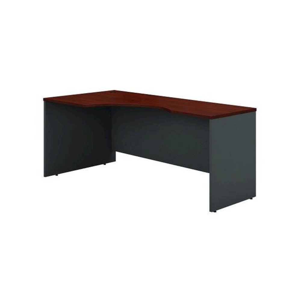 Series C Collection Left Corner Desk Module, 71.13" x 35.5" x 29.88", Hansen Cherry/Graphite Gray. Picture 1