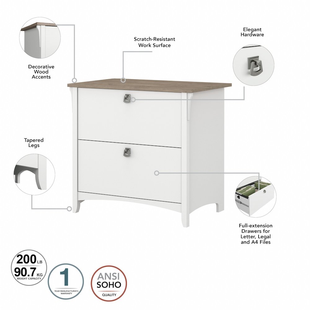 Salinas 2 Drawer Lateral File Cabinet. Picture 7