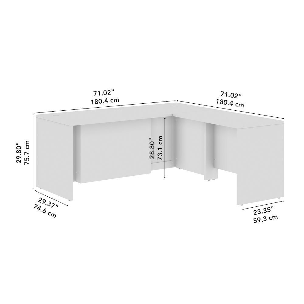 Hampton Heights 72W x 30D Executive L-Shaped Desk. Picture 7