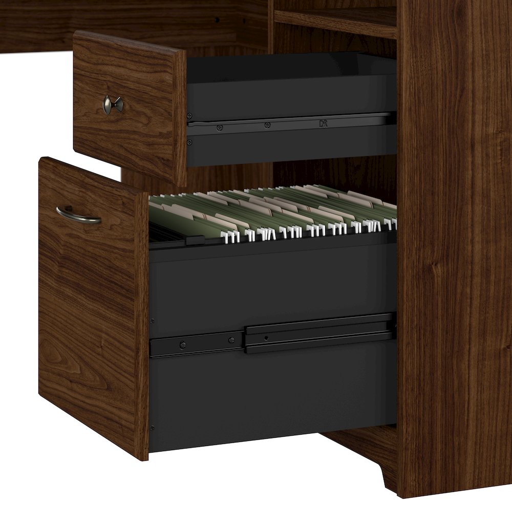 Cabot 60W L Shaped Computer Desk with Hutch and Storage. Picture 3