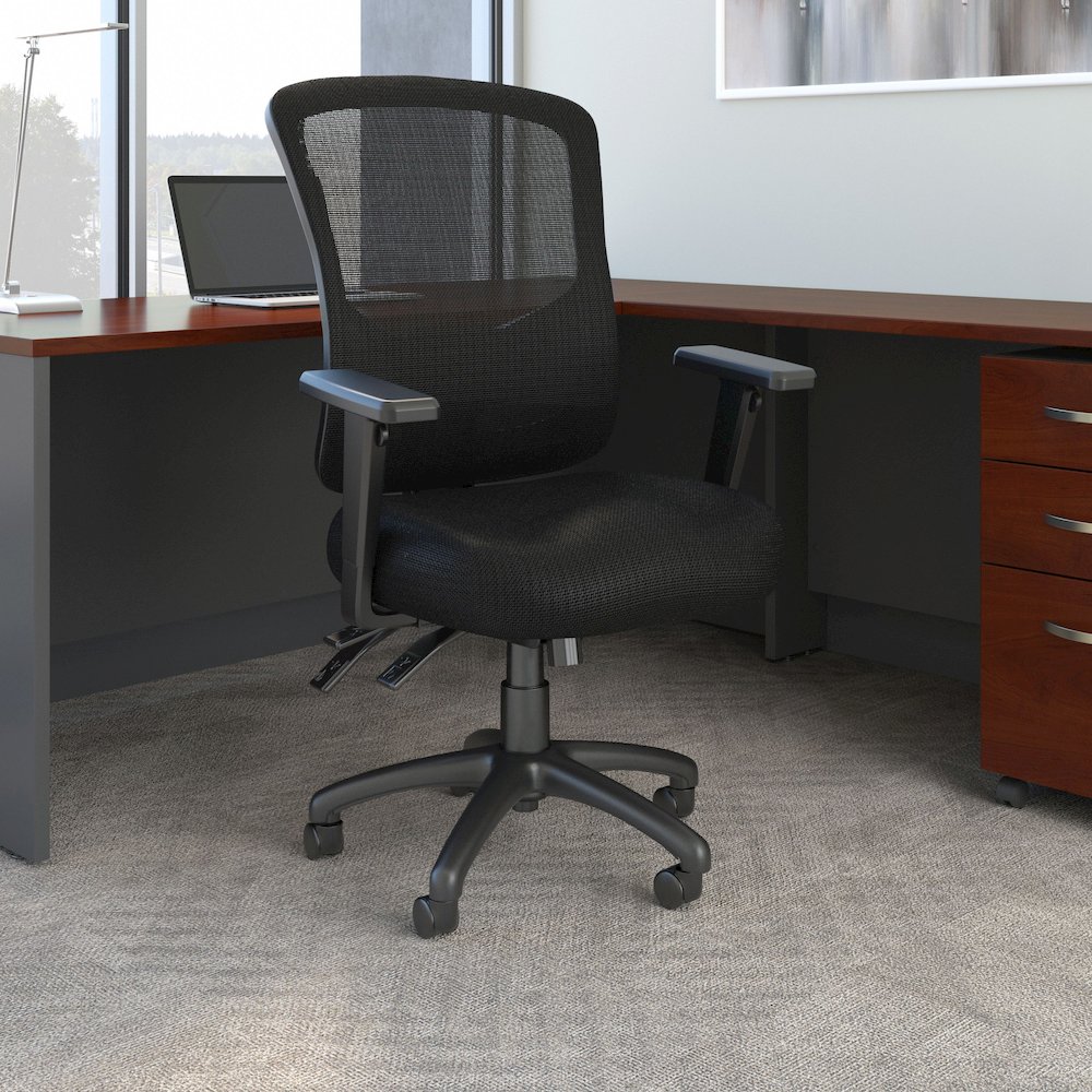 Studio C High Back Multifunction Mesh Executive Office Chair. Picture 2