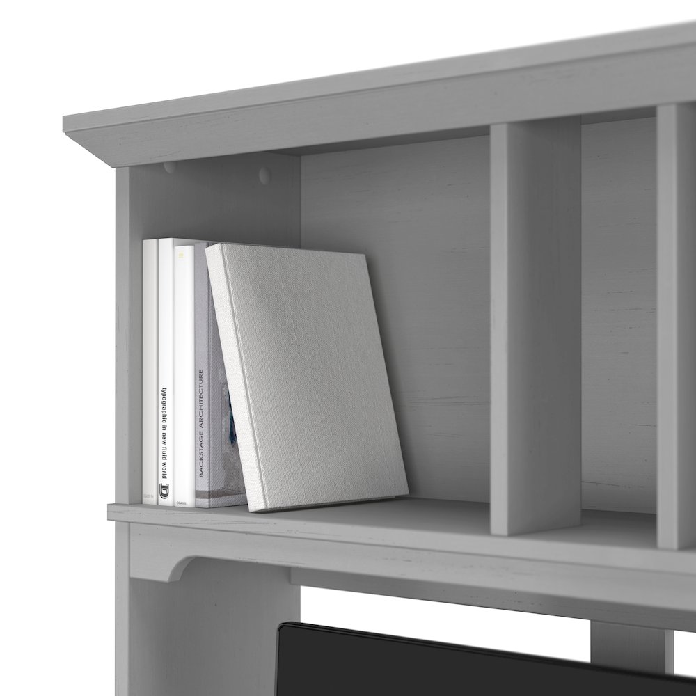Salinas Mission Desk with Hutch, Lateral File Cabinet and 5 Shelf Bookcase. Picture 6