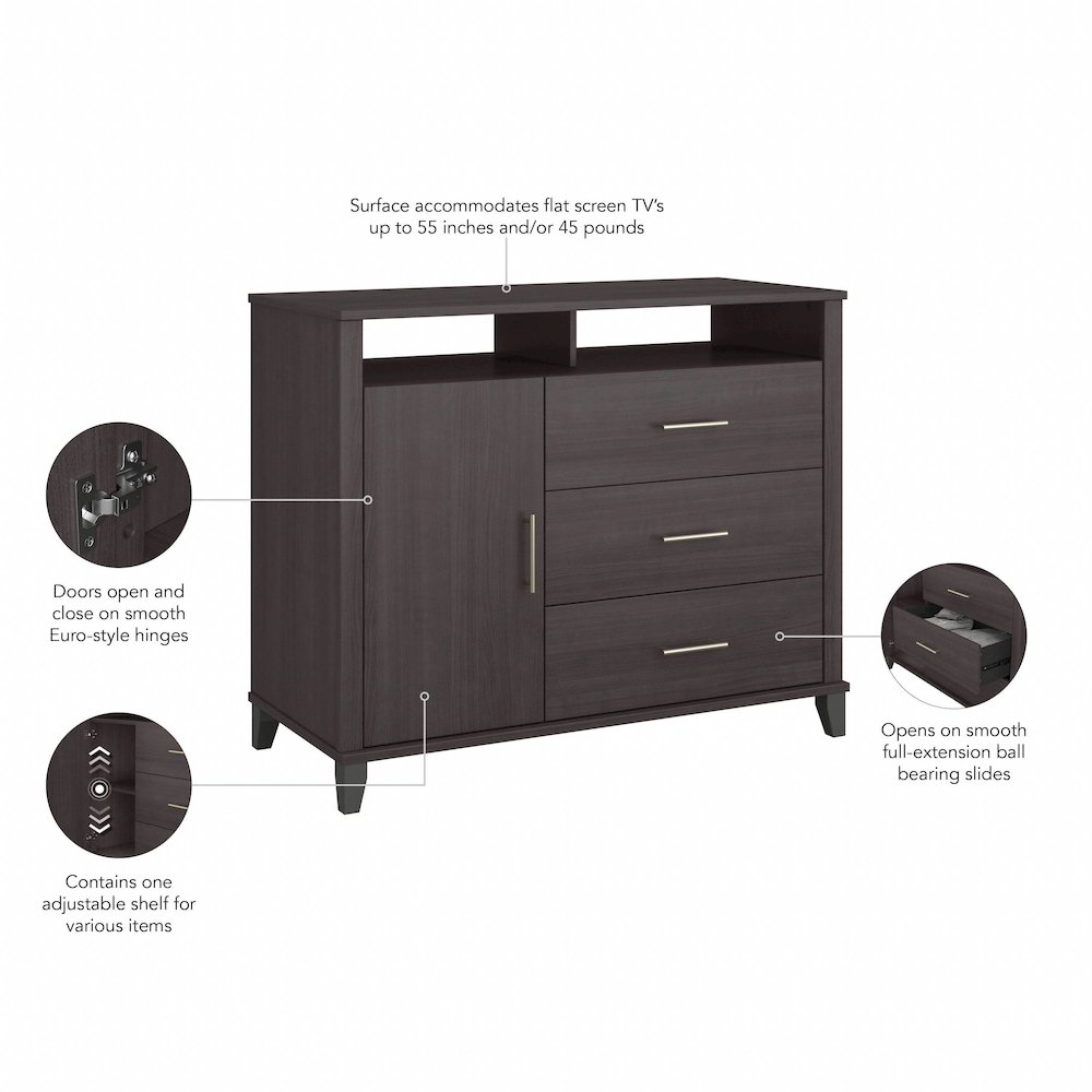 Somerset Tall Sideboard Buffet Cabinet. Picture 8