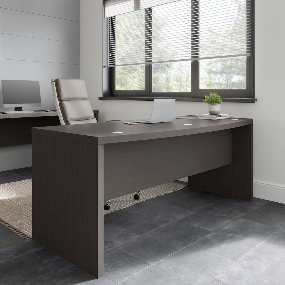 Echo 72W Bow Front Desk. Picture 2