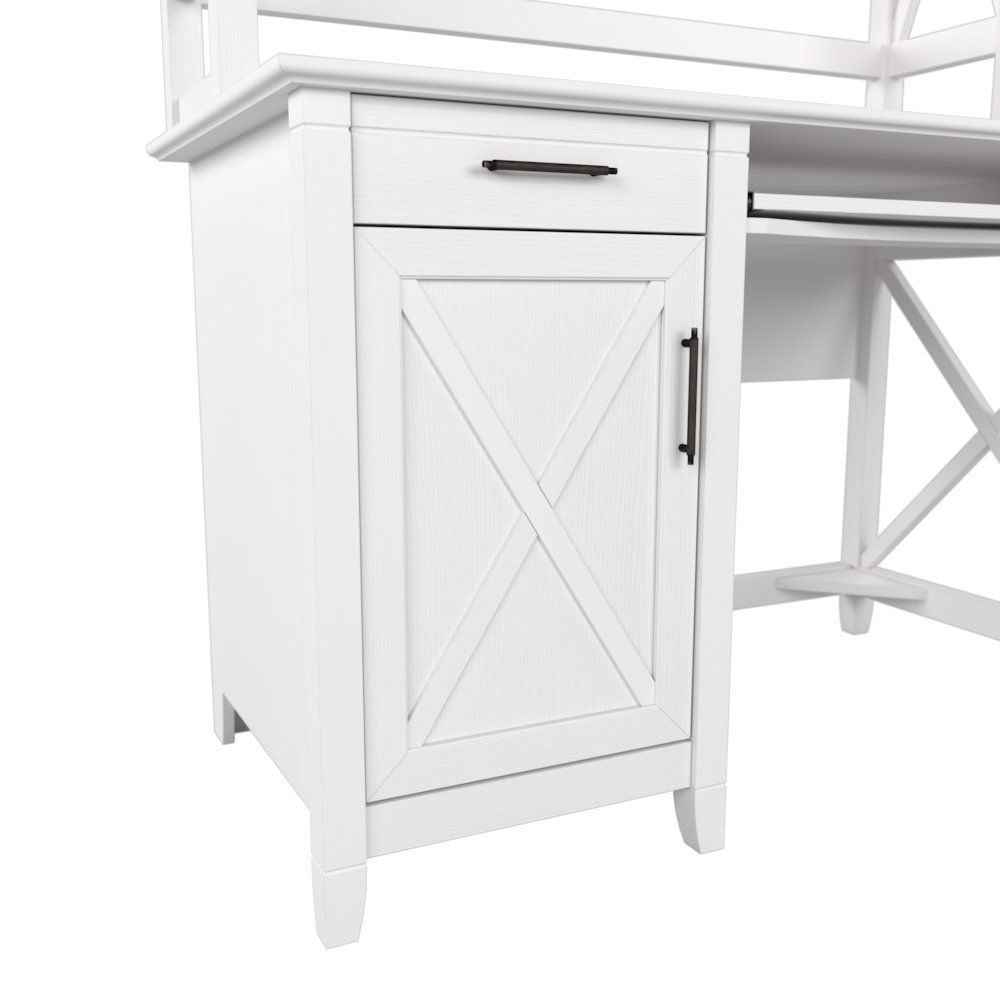 Key West 48W Small Computer Desk with Hutch. Picture 5