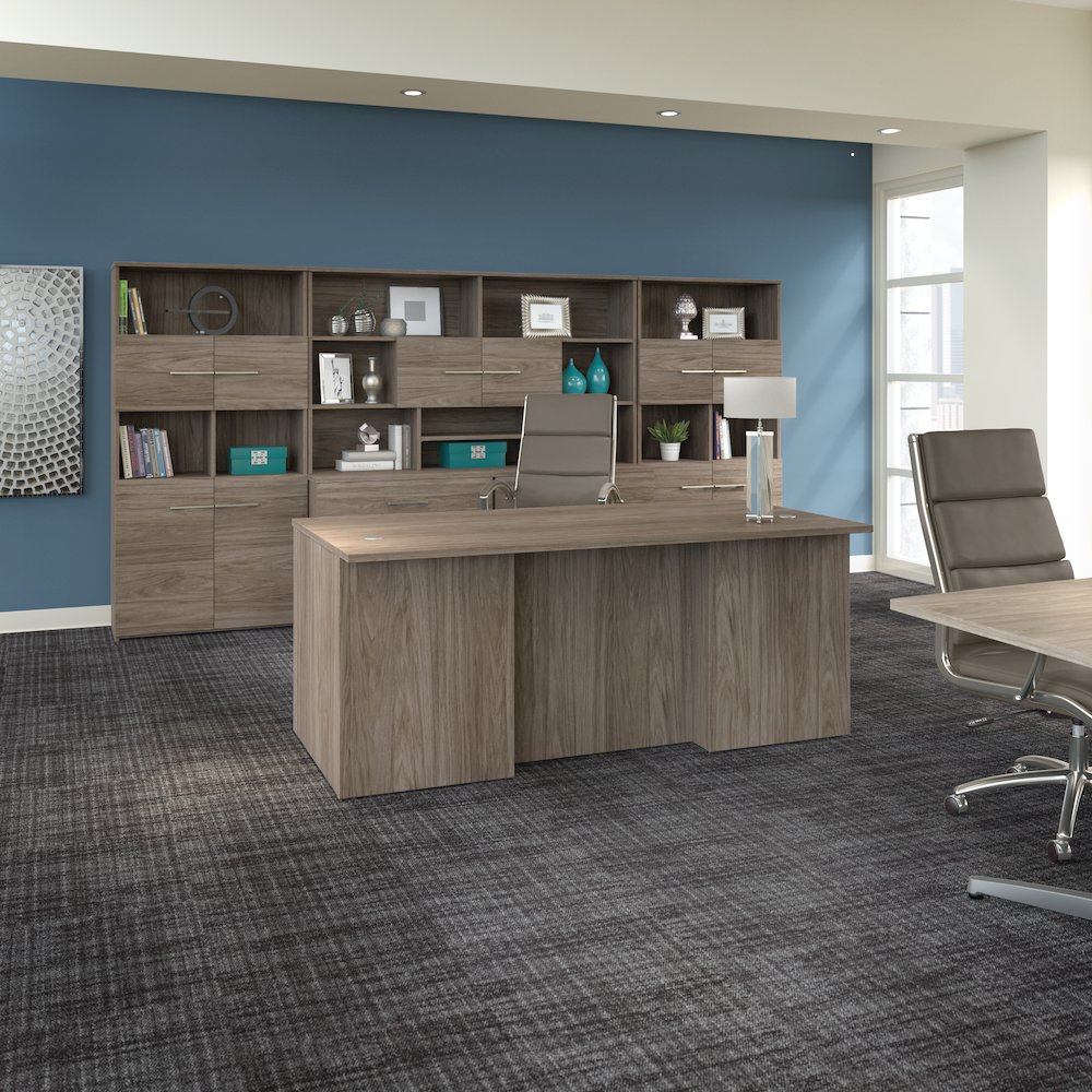 Office 500 36W 2 Drawer Lateral File Cabinet with Hutch. Picture 3