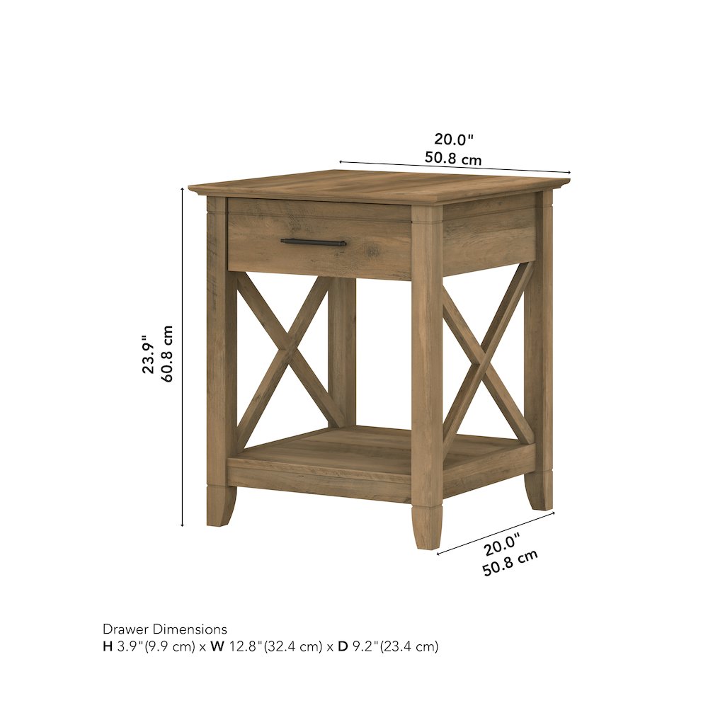 Key West End Table with Storage. Picture 8