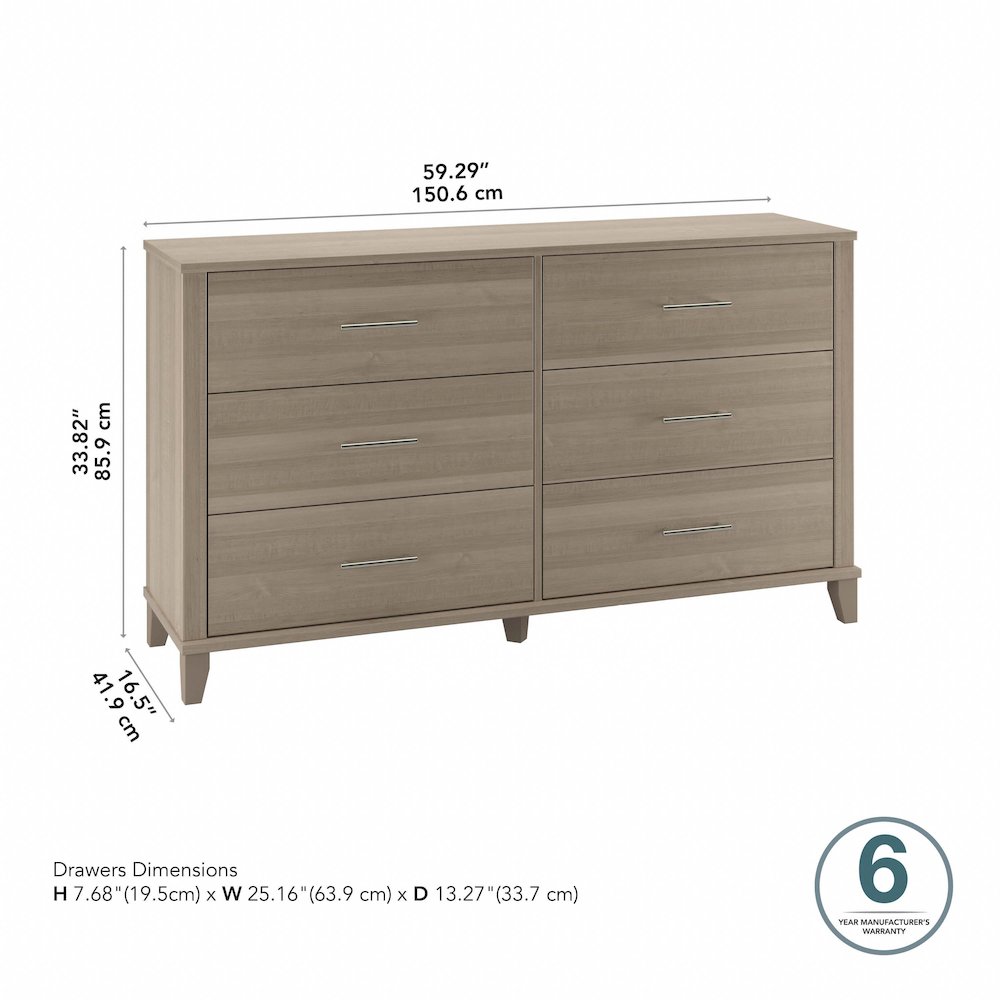 Somerset 6 Drawer Dresser. Picture 9
