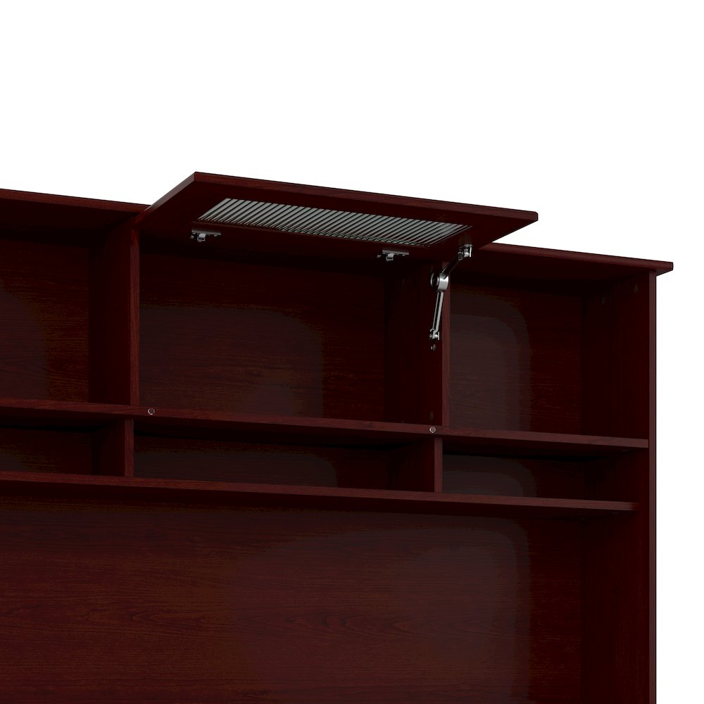 Cabot 60W L Shaped Computer Desk with Hutch and Drawers. Picture 3