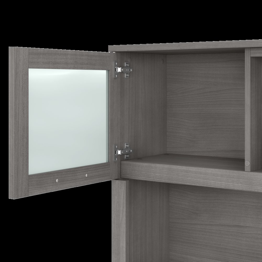 Somerset 72W L Shaped Desk with Hutch and 5 Shelf Bookcase. Picture 4