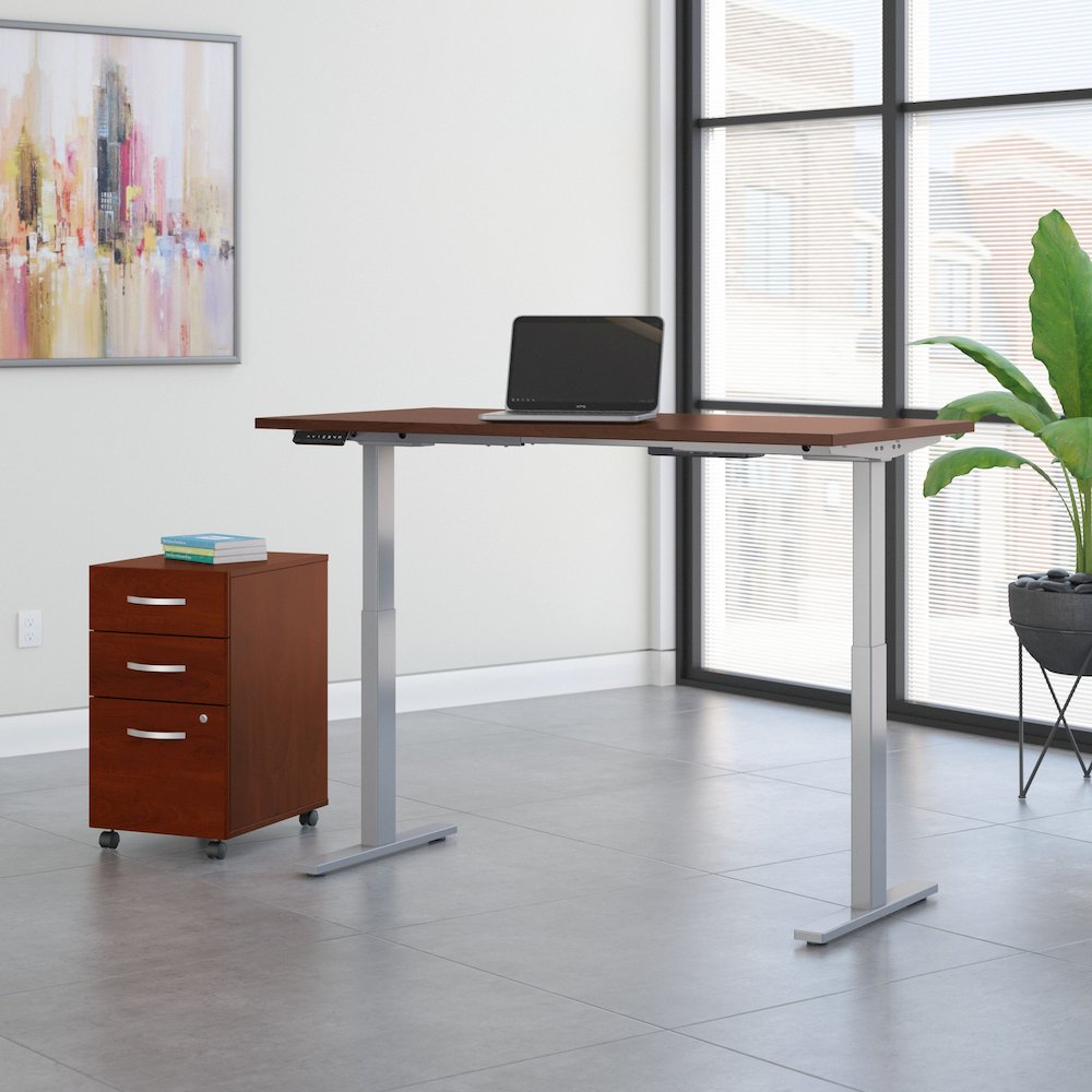 Move 60 Series by 60W x 30D Height Adjustable Standing Desk with Storage. Picture 2