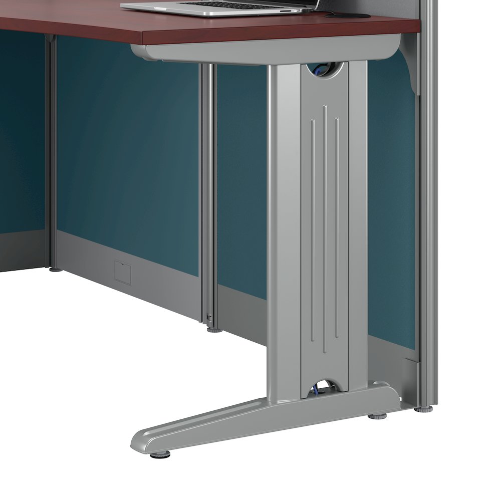 Office in an Hour 65W x 65D L Shaped Cubicle Desk. Picture 5