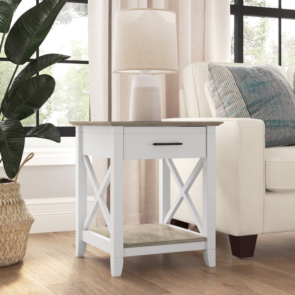 Key West End Table with Storage. Picture 2