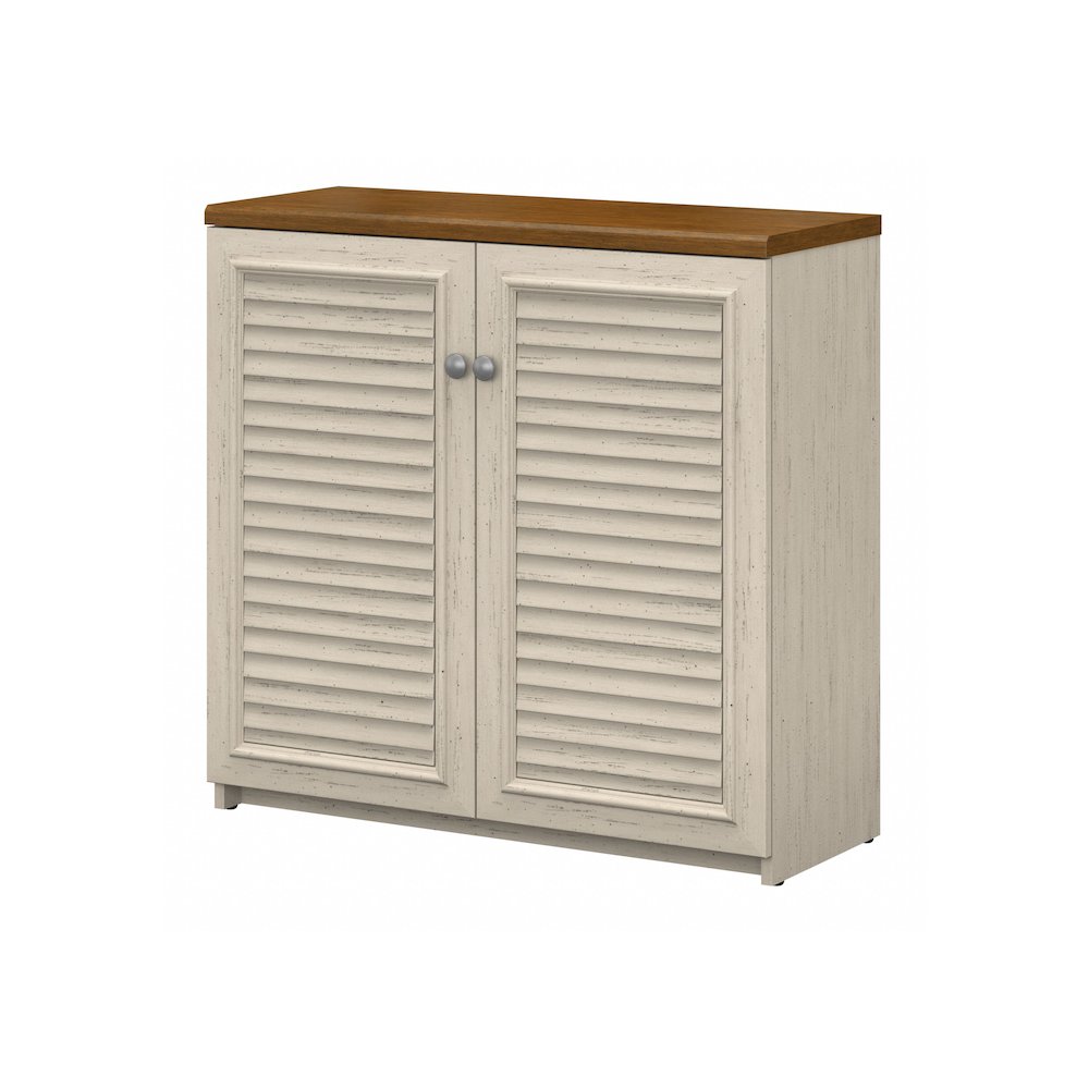 Fairview Small Storage Cabinet with Doors and Shelves. Picture 1