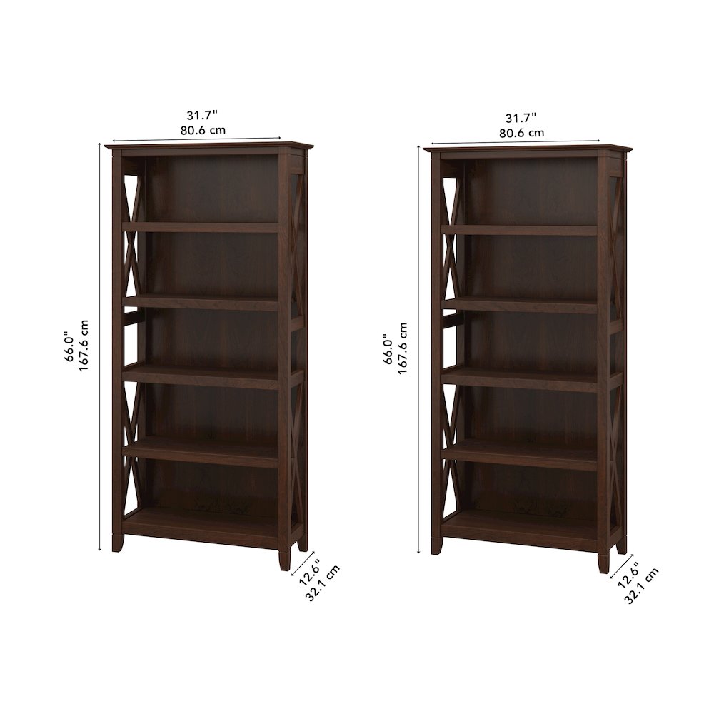 Key West 5 Shelf Bookcase Set. Picture 7