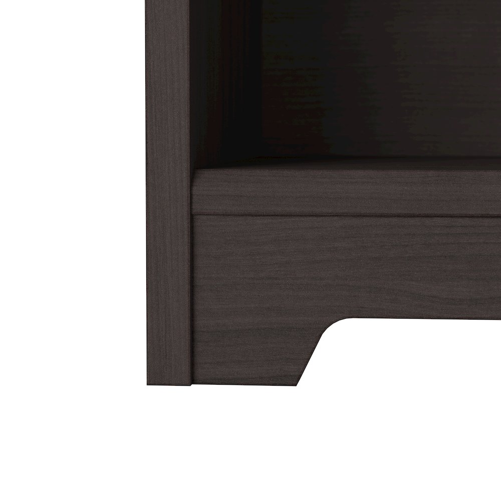 Cabot 52W 3 Position Sit to Stand Corner Desk with Shelves. Picture 5
