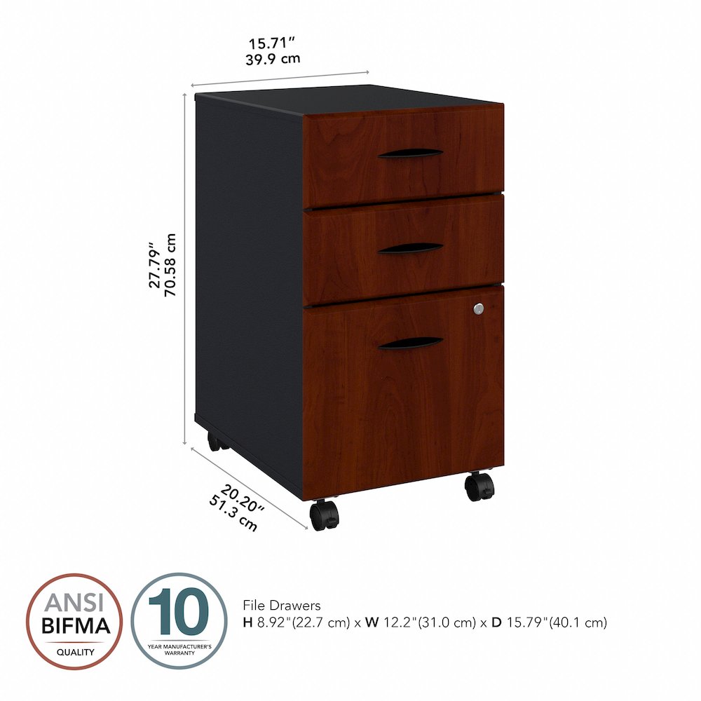 Series A 3 Drawer Mobile File Cabinet. Picture 7