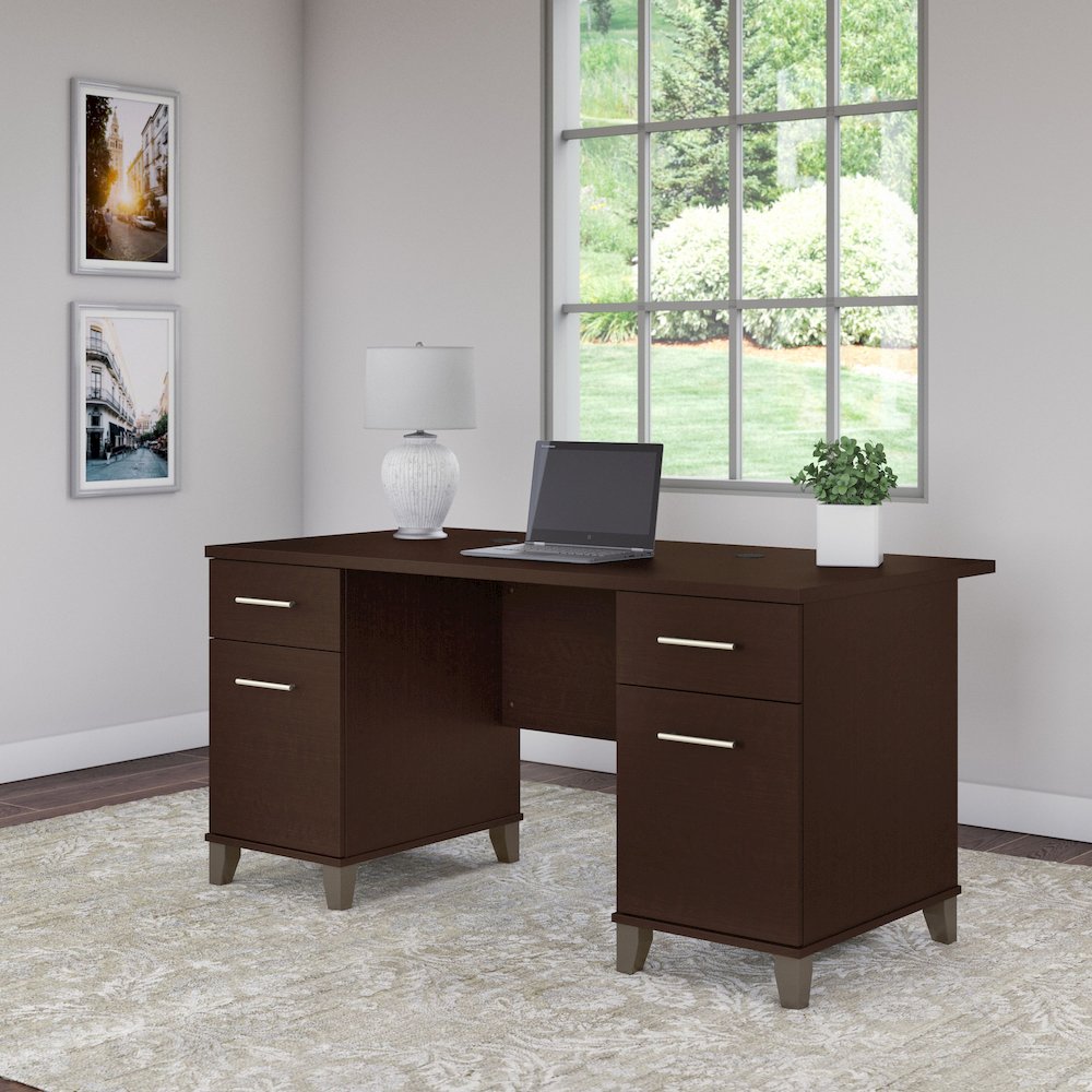 Somerset 60W Office Desk with Drawers. Picture 2