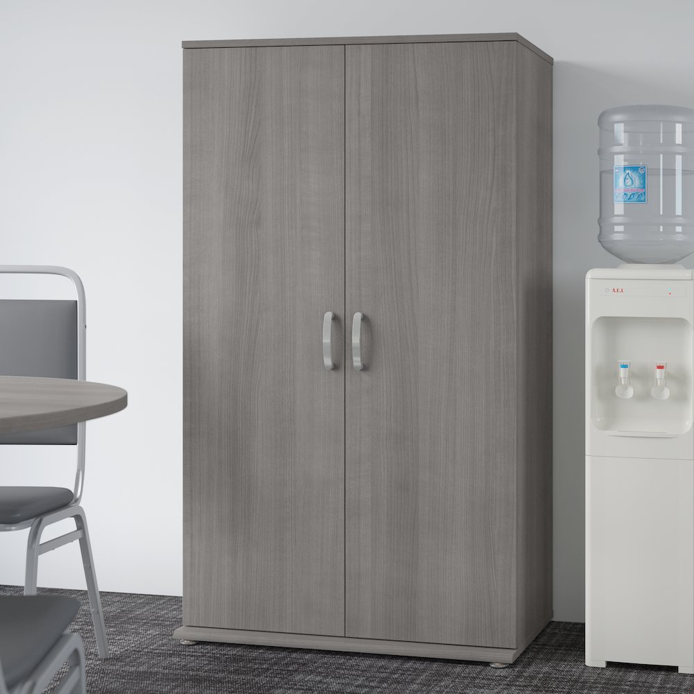 Universal Tall Storage Cabinet with Doors and Shelves. Picture 2