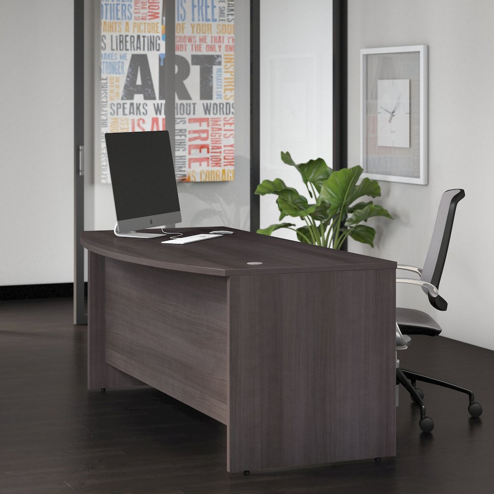 Studio C 72W x 36D Bow Front Desk. Picture 2