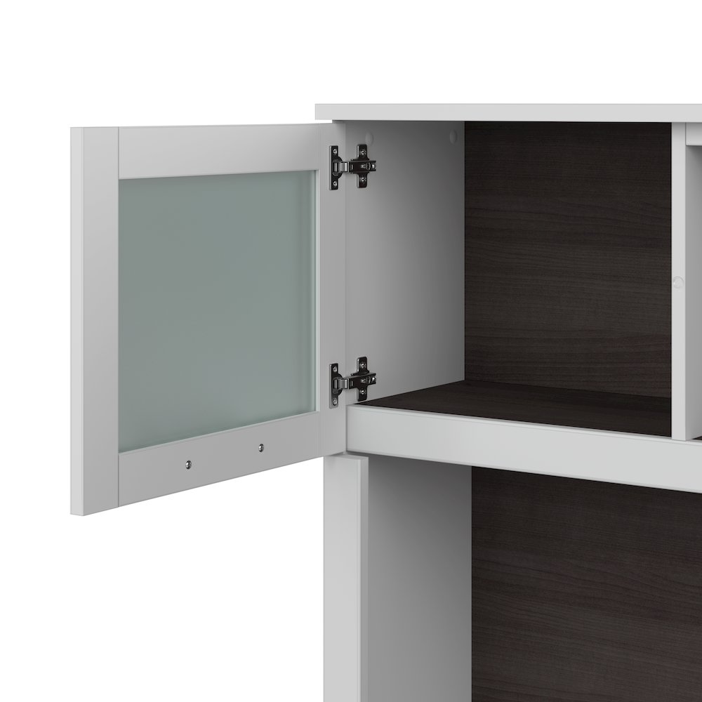 Somerset 72W 3 Position Sit to Stand L Shaped Desk with Hutch. Picture 5