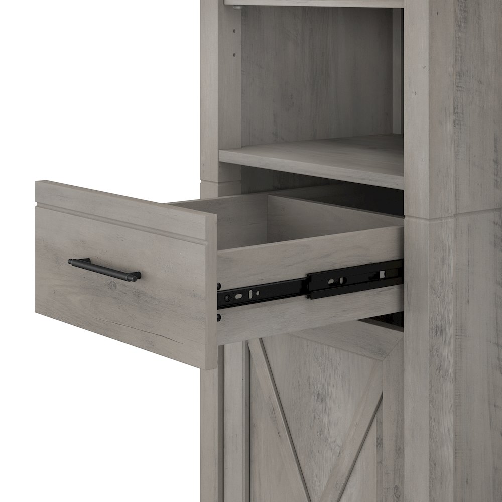 Key West Tall Narrow Bookcase Cabinet. Picture 4