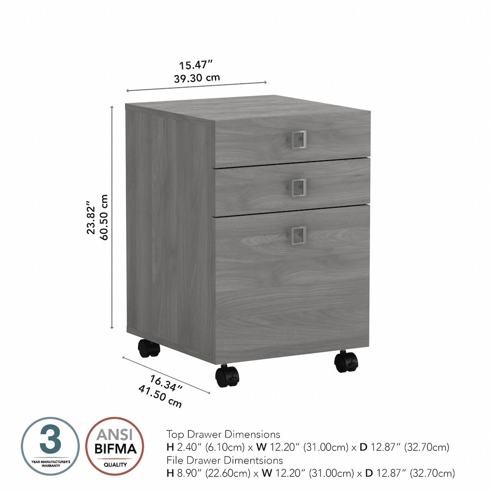 Echo 3 Drawer Mobile File Cabinet. Picture 9