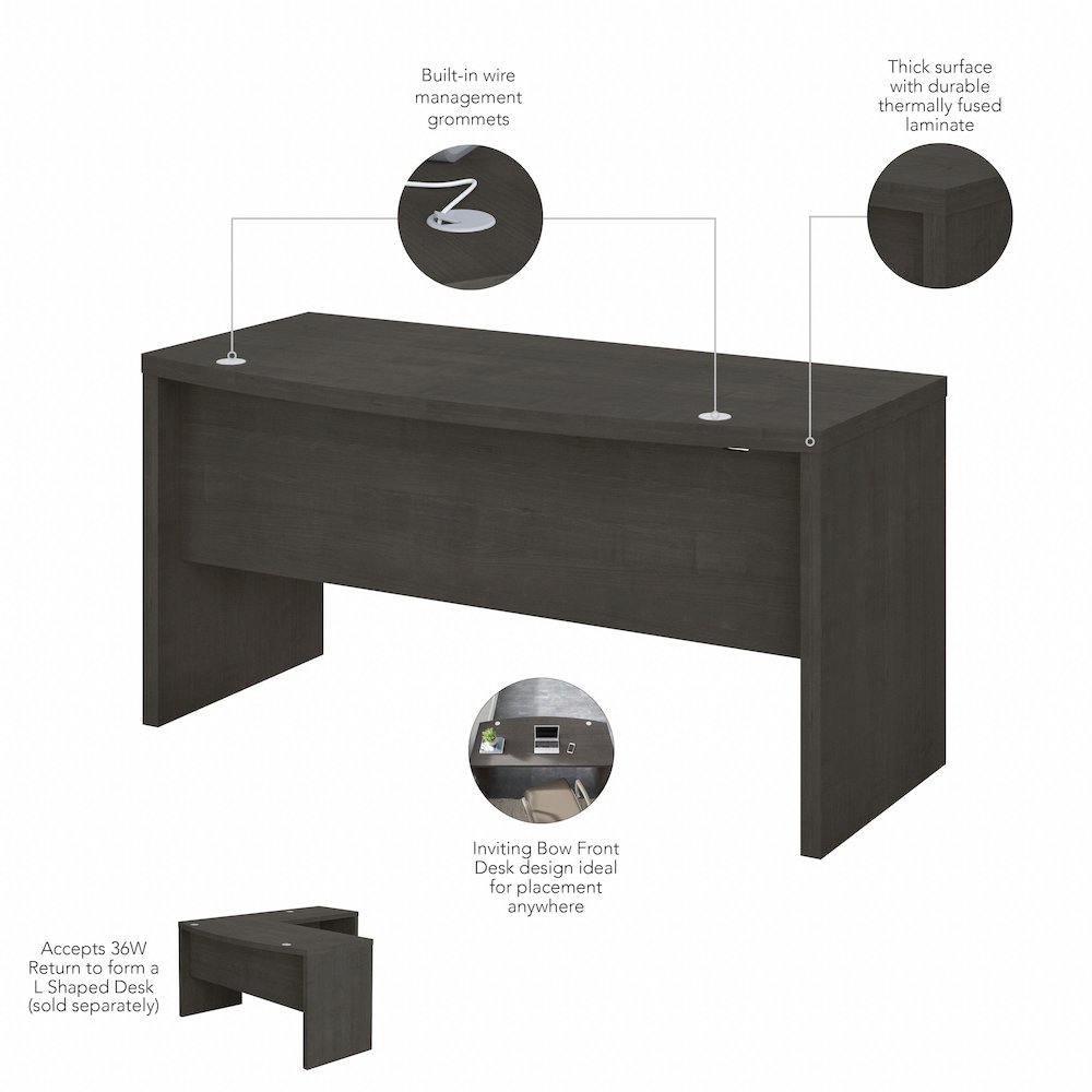 Echo 60W Bow Front Desk. Picture 6