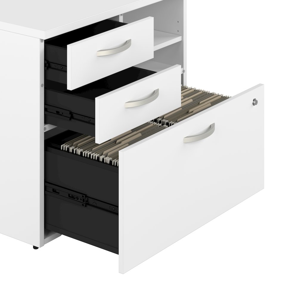 Hybrid Office Storage Cabinet with Drawers and Shelves. Picture 4