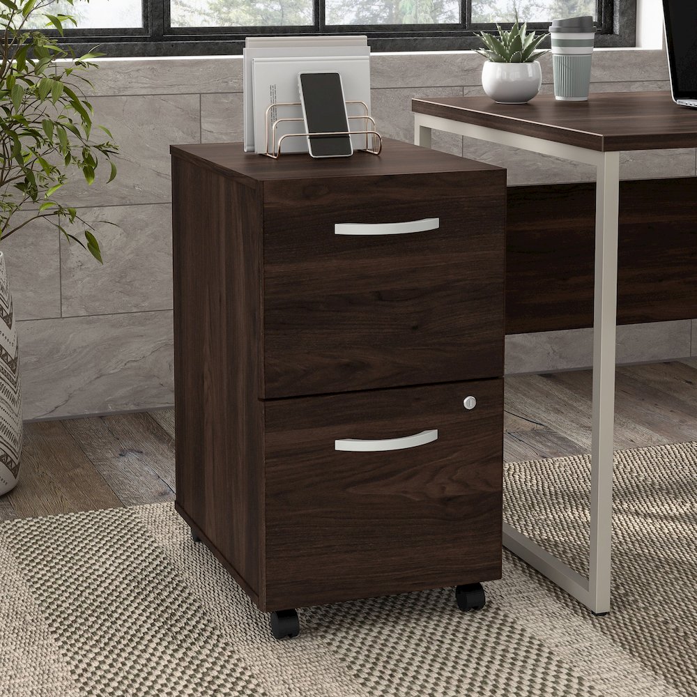 Hybrid 2 Drawer Mobile File Cabinet - Assembled. Picture 2