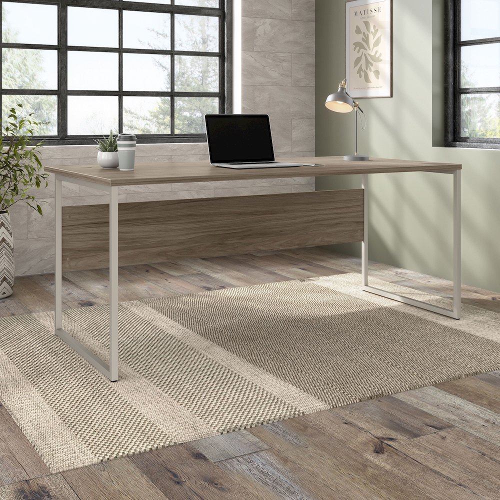 Hybrid 72W x 36D Computer Table Desk with Metal Legs. Picture 2