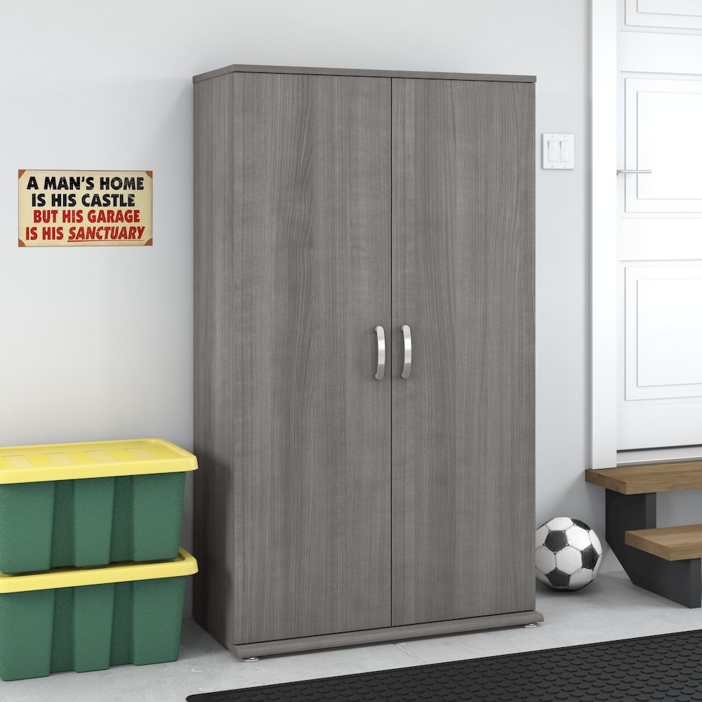 Universal Tall Garage Storage Cabinet with Doors and Shelves. Picture 2