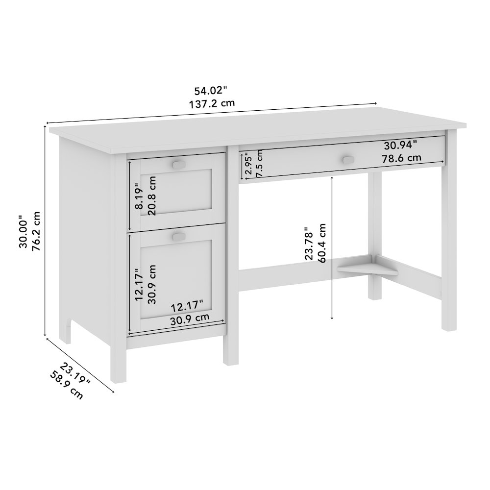 Broadview 54W Computer Desk with Drawers. Picture 10