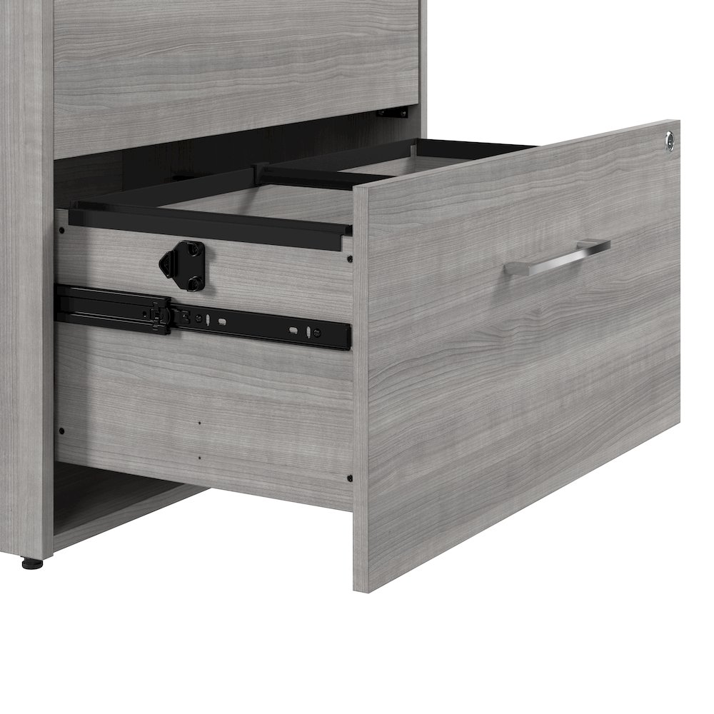 Hustle 2 Drawer Lateral File Cabinet with Lock in Platinum Gray. Picture 4