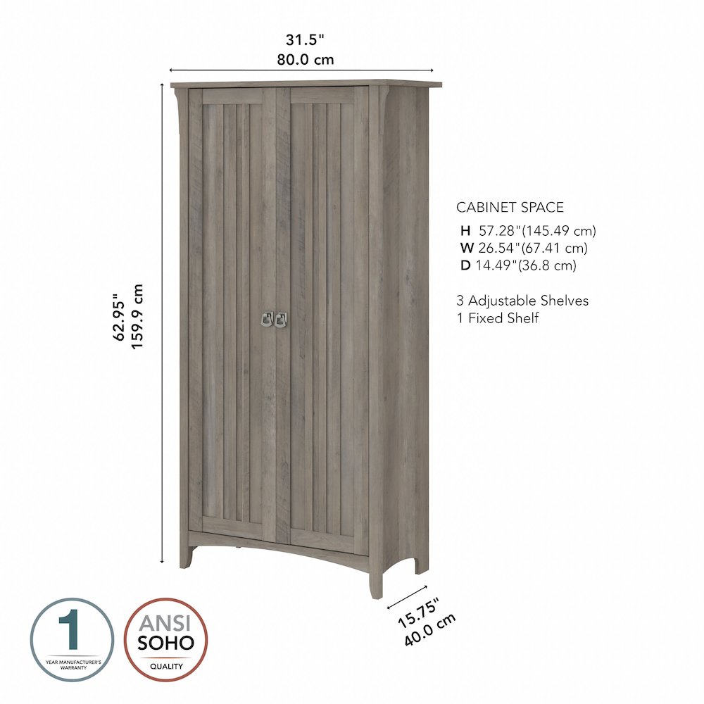 Salinas Bathroom Storage Cabinet with Doors. Picture 9